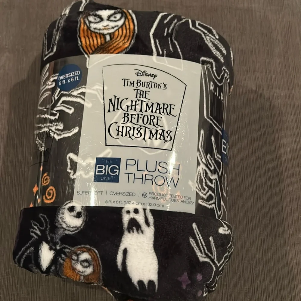 NIGHTMARE BEFORE CHRISTAMS Plush throw soft blanket 5‘x6‘